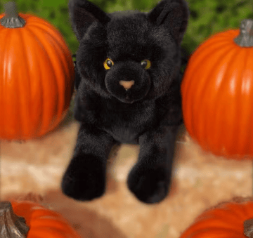 faire-auswella stuffed cat Floppy Realistic Black Cat-Lifesize!  Meet Binx...